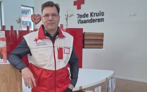 Geert als vrijwilliger bij het Rode Kruis