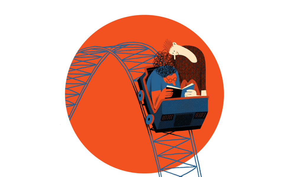 achtbaan-illustratie campagne Voorleesweek