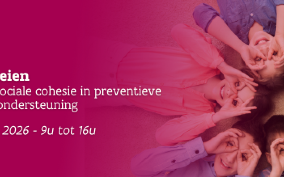 banner uitnodiging studiedag sociale cohesie