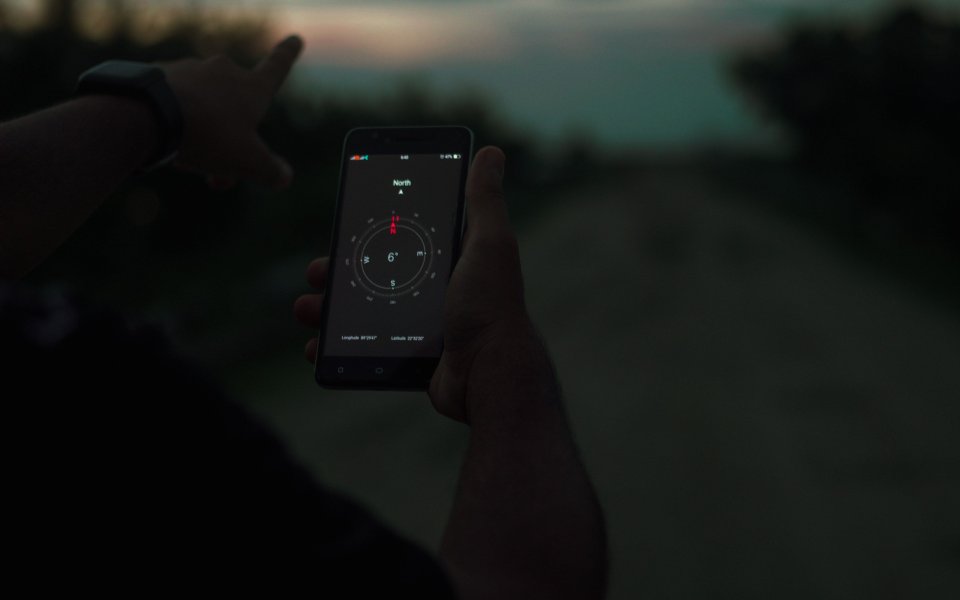 kompas op smartphone