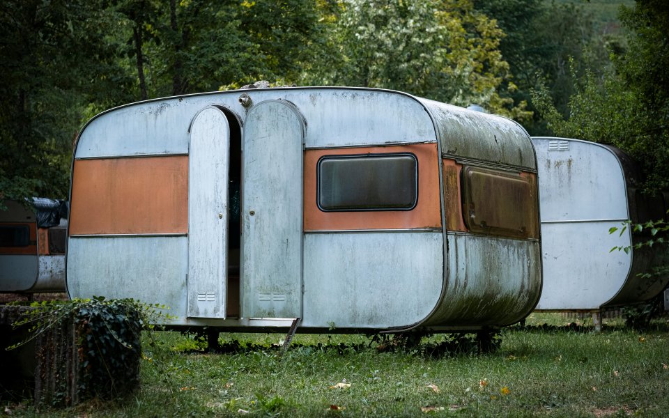 oude caravan