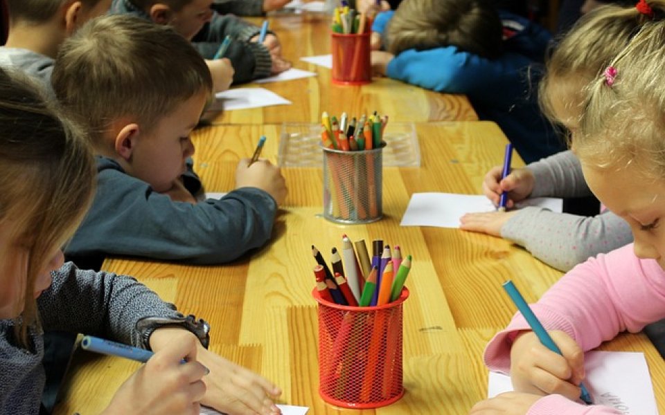 kleuters op school