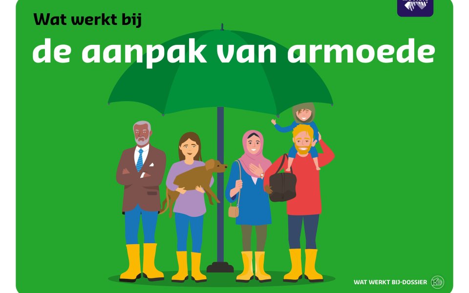 Mensen onder een paraplu