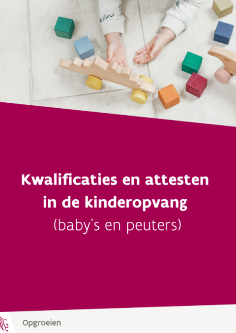 Cover brochure kwalificaties en attesten in de kinderopvang