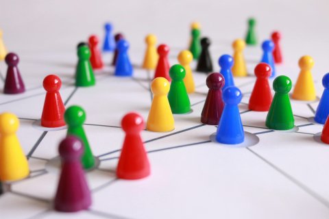 Pionnetjes vormen een samen een netwerk