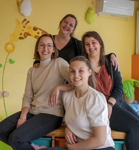 collega's van kinderdagverblijf Het Girafke