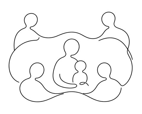 Lijntekening Netwerk - transparant