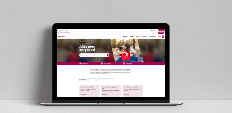 Schermafbeelding van website ouders.opgroeien.be op laptop