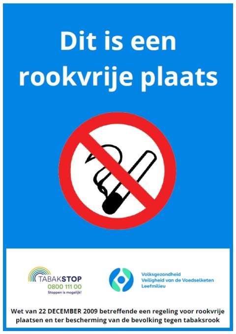 signalisatie rookvrije plaats
