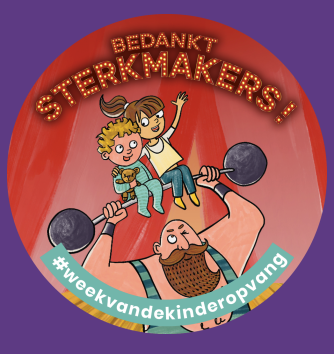 Bedankt Sterkmakers - week van de kinderopvang complimentenbutton.