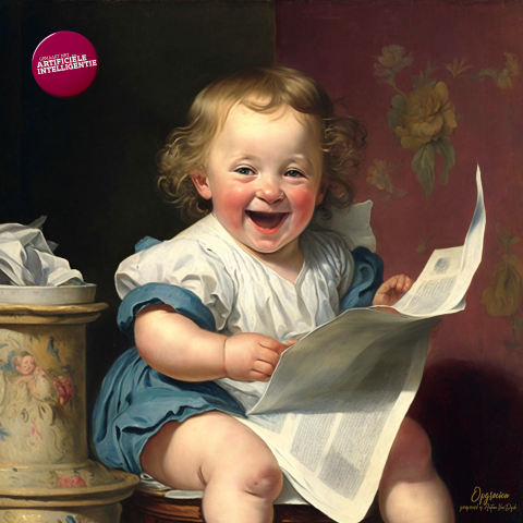 zindelijkheid: schilderij met een kind op een potje